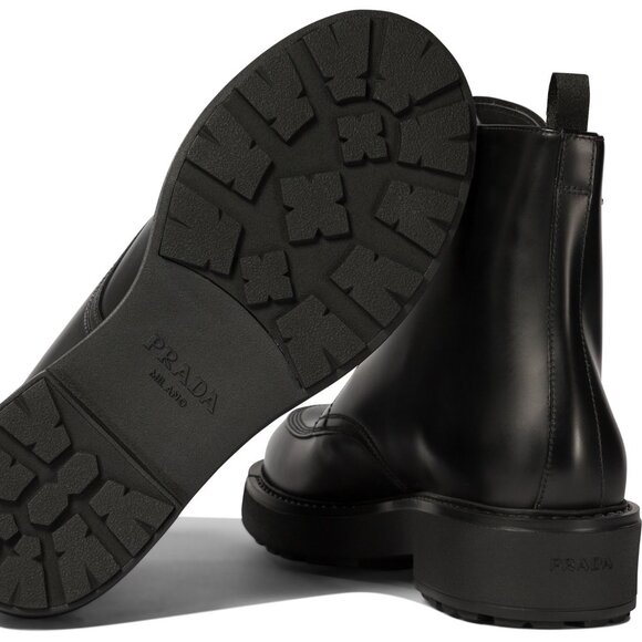 Prada Brushed Leather Ankle Boots UK 7 Men - Picture 5 of 5